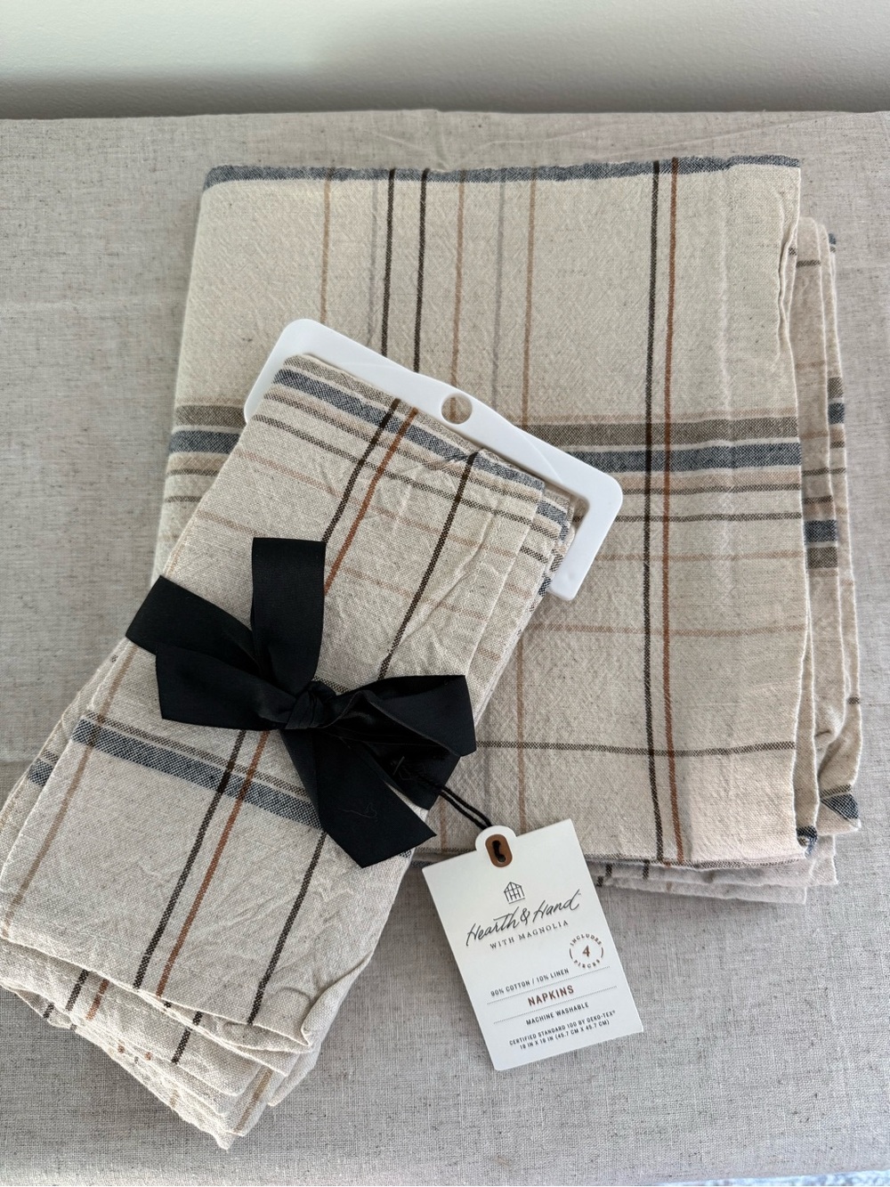 Hearth & Hand Plaid Napkins and Table Runner